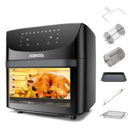 DSstyles Air Fryer Oven, 1800W 20 Quart Large Toaster Convection Oven, 10 in 1 Digital Rotisserie Dehydrator Fryers Combo with...