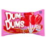 Dum Dums Heart Pops Cherry Valentine’s Candy Lollipops, 8.8oz 25 Count Bag