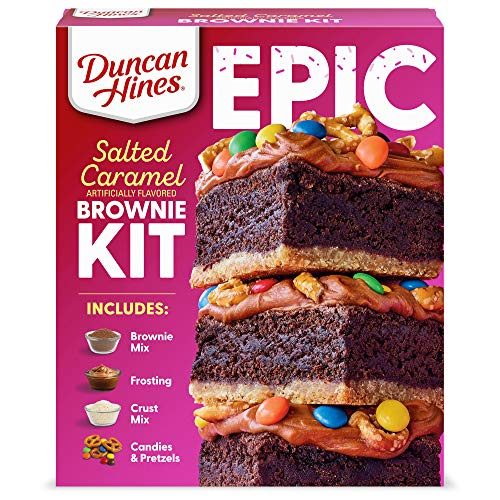 Duncan Hines Epic Kit, Salted Caramel Brownie Mix Kit, 32.16 oz.