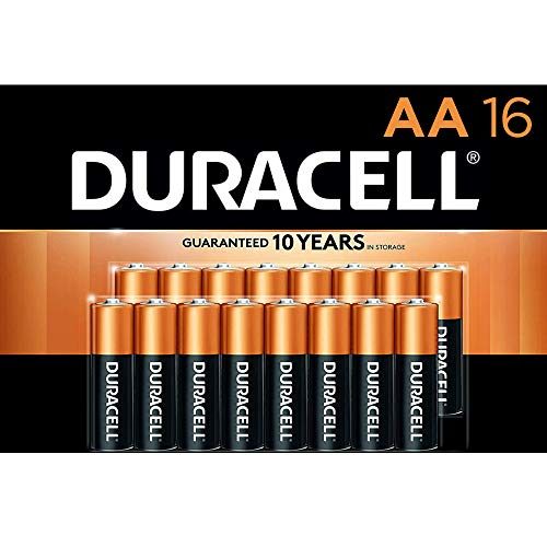Duracell - CopperTop AA Alkaline Batteries - Long Lasting, All-Purpose Double A battery for Household and Business - 16 Count