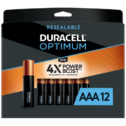 Duracell Optimum AAA Battery, Triple A Batteries with Resealable Package, 12 Pack