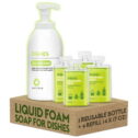 DutyBox Dish Soap - Biodegradable Liquid Dish Detergent, 1 Reusable Pump Dispenser Bottle and 4 Concentrate Capsules (4 x 17...