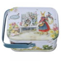 Easter Empty Tinplate Container Easter Gift Box With Handle For Storage Candy Cookie Chocolate Party Supplies