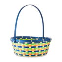 Easter Extra Large Round Blue Bamboo Basket by Way To Celebrate