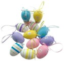 Easter Favors Ornaments Basket Eggs Hanging for Decor 12Pcs Colorful Party Tree Decorations Supplies Home Home Decor