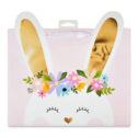 Easter Large Square Bunny with Flower Crown Gift Bag, 12.5 in x 11.5 in, by Way To Celebrate