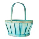 Easter Oval Blue Woodchip Basket, 6.1 in, Way To Celebrate