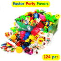 Easter Party Favors Trinkets Kids 124 Pcs - Carnival Prizes Toys Bulk Easter Basket Stuffers Fillers Toy Assortment Easter Theme...