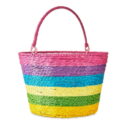 Easter Round Rainbow Paper Basket, 6.29 in, Way To Celebrate