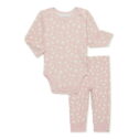 easy-peasy Baby Bodysuit and Jogger Pants Outfit Set, 2-Piece, Sizes 0/3-24 Months
