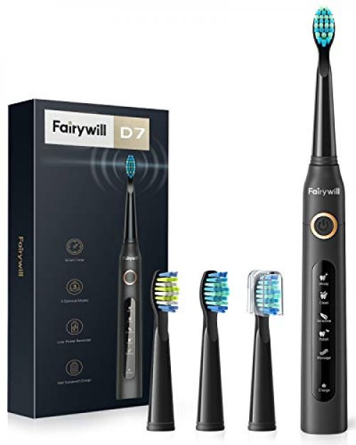 Electric Toothbrush Powerful Sonic Cleaning - ADA Accepted Toothbrush with Smart Timer 4 Hours Charge Minimum 30 Days Use 5...