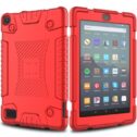 Elegant Choise for Kindle Fire 7 Tablet (7th Generation,2017 Release) Protective Case Cover,Silicone Rubber Case Shockproof Anti-slip Kids Friendly Gel...