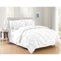 Elegant Comfort White 6 Piece Bed in a Bag Comforter Set with Sheets, Twin/Twin XL