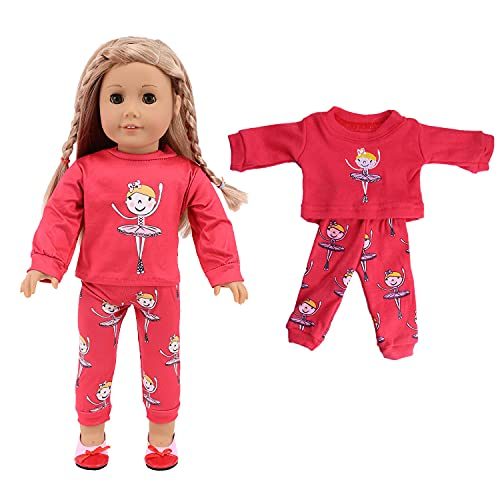 ELJRBCK 18Inch Doll Clothes for American Girl Dolls - Christmas Pajamas Girls Tree Jammies Children PJs Gift Set for Dolls,...