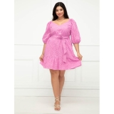 ELOQUII Elements Women’s Plus Size Belted Eyelet Dress MOTHERS DAY DEAL!