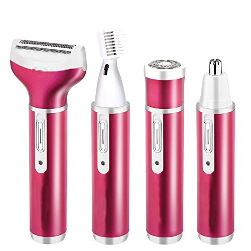 Epilator for Women Hair Removal 4 In 1 Electric Epilator Hair Shaver Lady’s Rechargeable Electric Trimmer Remover Waterproof Razor for...