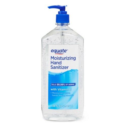 Equate Moisturizing Hand Sanitizer with Vitamin E, 34 fl oz - May Ship with a Flip Top Cap