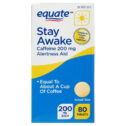 Equate Caffeine Stay Awake Tablets, 200 mg, 80 Count