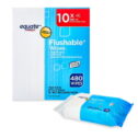 Equate Fresh Scent Flushable Wipes, 10 Resealable Packs of 48 Wipes (480 Total Wipes)