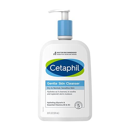 Face Wash by CETAPHIL, Hydrating Gentle Skin Cleanser for Dry to Normal Sensitive Skin, NEW 20oz, Fragrance Free, Soap Free...