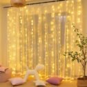 Fairy Curtain Lights USB Plug in, 9.8 x 9.8 ft Curtain of String Lights with Remote, 300 LED Indoor Outdoor...