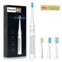 Fairywill Sonic Electric Toothbrush with 5 Modes for Adults , Rechargeable Toothbrush with Smart Timer , 4 Brush Heads and...
