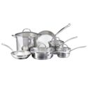 Farberware Millennium Stainless Steel Cookware Set, 10-Piece, Silver