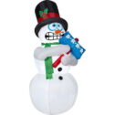 FENGPU 13544 Animated Airblown-Shivering Snowman-OPP Outdoor Inflatable, Multicolor