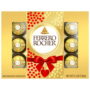 Ferrero Rocher Premium Milk Chocolate Hazelnut, Valentine's Chocolate Gift Box, 12 Count