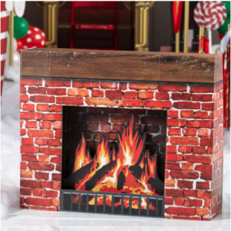 Fireplace Prop Cardboard Stand-Up, 3ft Tall