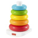 Fisher-Price Rock-a-Stack Ring Stacking Toy for Infants, Made with Plant-Based Materials
