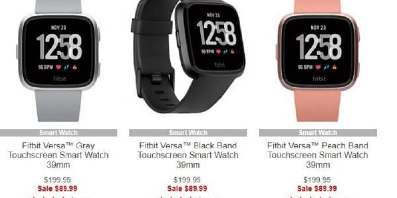 Fitbit Versa Smart Watch ONLY 89.99 