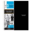 Five Star Wirebound Notebook, 3 Subject, College Ruled, 11