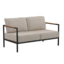 Flash Furniture Lea Series Steel Patio Lounge Loveseat - Beige