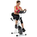 Folding Exercise Bike with 10-Level Adjustable Magnetic Resistance Upright and Recumbent Foldable Stationary Bike is the Perfect Workout Bike for...