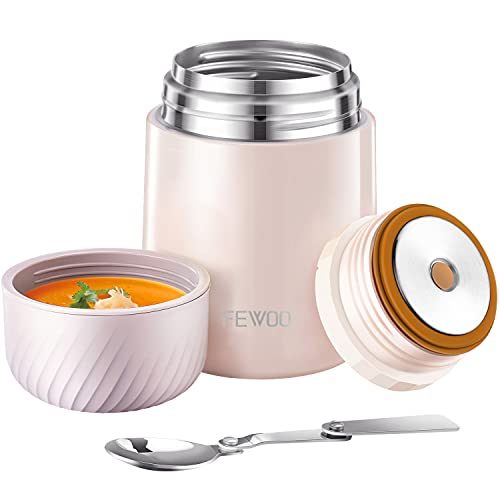 Food Thermos - 20oz Vacuum Insulated Soup Container, Stainless Steel Lunch box for Kids Adult, Leak Proof Food Jar with...