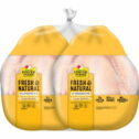 Foster Farms Fresh Young Whole Chicken - Twin Pack, 21g Protein per 4 oz Serving, 10.0 - 12 lb Bag