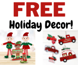 Holiday Decor at Dollar Tree FREEBIE ALERT!  Shop TODAY!