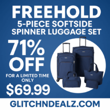 Freehold 5-Piece Softside Spinner Luggage Set 71% Off at Macy’s | Glitchndealz