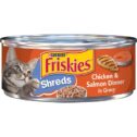 Friskies Gravy Wet Cat Food, Shreds Chicken & Salmon Dinner in Gravy, 5.5 oz. Can