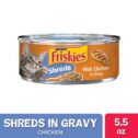 Friskies Gravy Wet Cat Food, Shreds With Chicken, 5.5 oz. Can