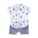 FRSASU Kids Outfits Clearance,1-4Years Infant Baby Boys Clothes Set Cartoon T-Shirt Tops+Shorts Summer Outfits