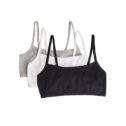 Fruit of the Loom Women's Spaghetti Strap Cotton Sports Bra, 3-Pack, Style-9036