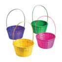 Fun Express 12 pieces Large Solid Color Easter Bamboo Baskets, Create Lasting Memories, Celebrate Easter in Style, Durable and Sturdy...
