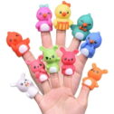 Fun Little Toys 10PCs Easter Party Favors for Kids with Bunny Chick Finger Puppets Assorted Easter Egg Fillers, Easter Basket...