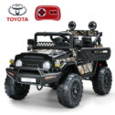 FUNTOK Licensed Toyota FJ Cruiser 12 Volts 7AH Kids Electric Ride on Truck Battery Powered Car Toys 3 Speeds with...