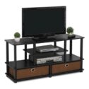 Furinno JAYA Large TV Stand for up to 55-Inch TV with Storage Bin, Espresso
