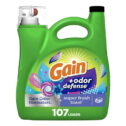 Gain +Odor Defense Liquid Laundry Detergent, Super Fresh Blast Scent, 154 fl oz, 107 Loads
