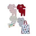 Garanimals Baby Girl Christmas Mix and Match Outfit Kid-Pack, 6-Piece, Sizes 0-9M