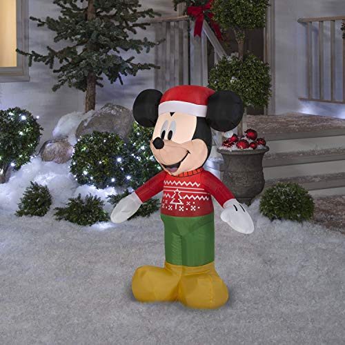 Gemmy 3.5' Airblown Mickey in Ugly Sweater Disney Christmas Inflatable